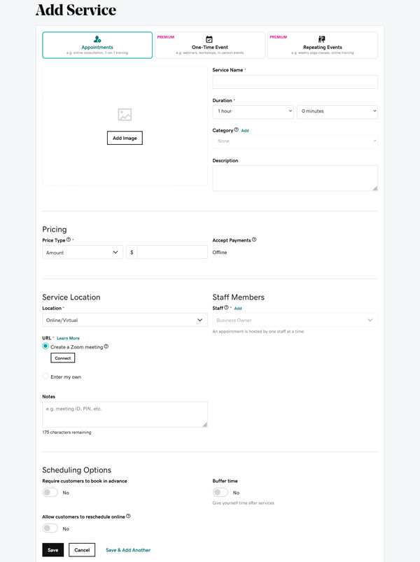 Example of a website for a local service business