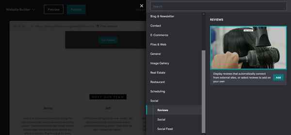Example of a website for a local service business