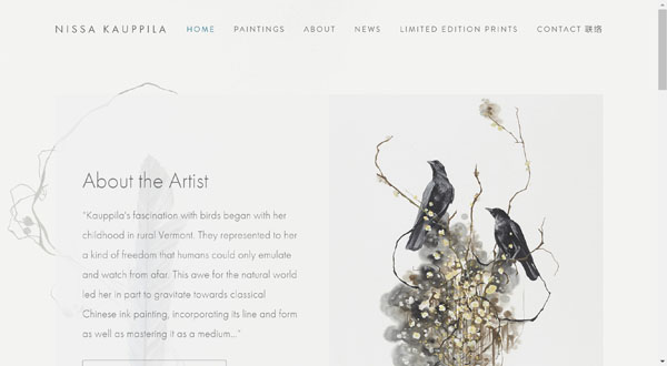 Squarespace website example.