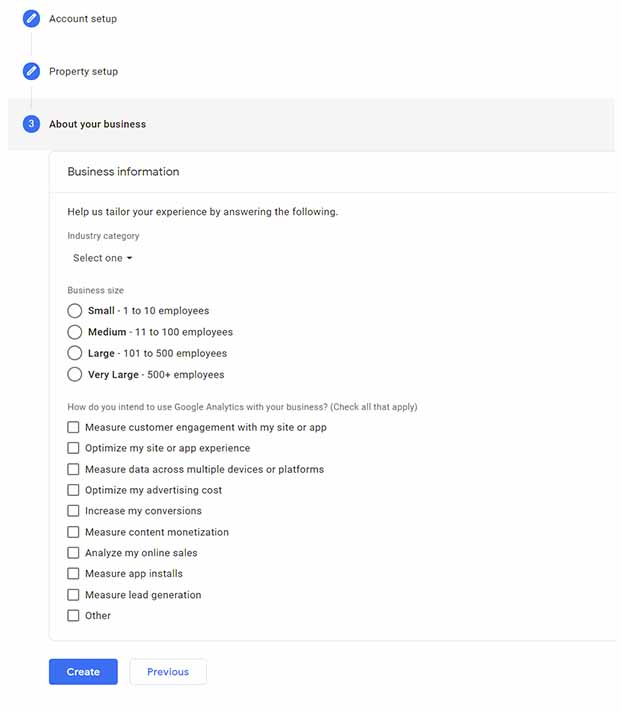 Google Analytics about your business.