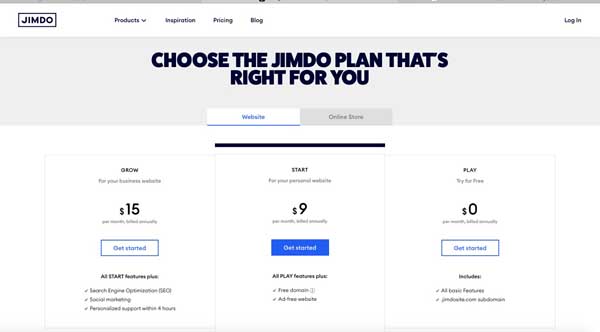 GoDaddy vs Jimdo review.