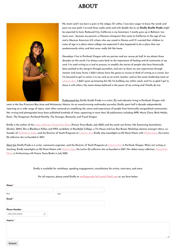How to make an about us page.