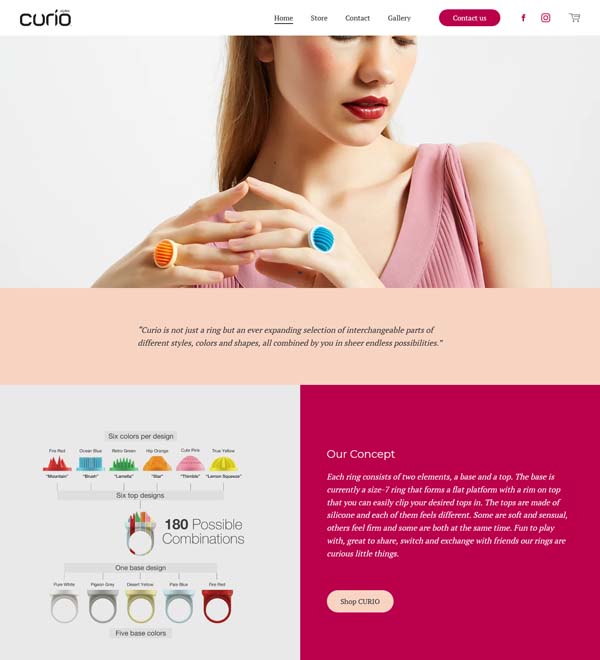 Jimdo website examples.