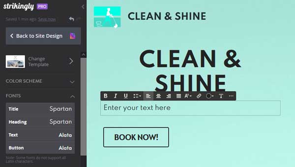 Review of Strikingly website builder.