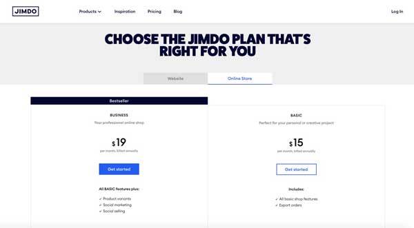 GoDaddy vs Jimdo review.