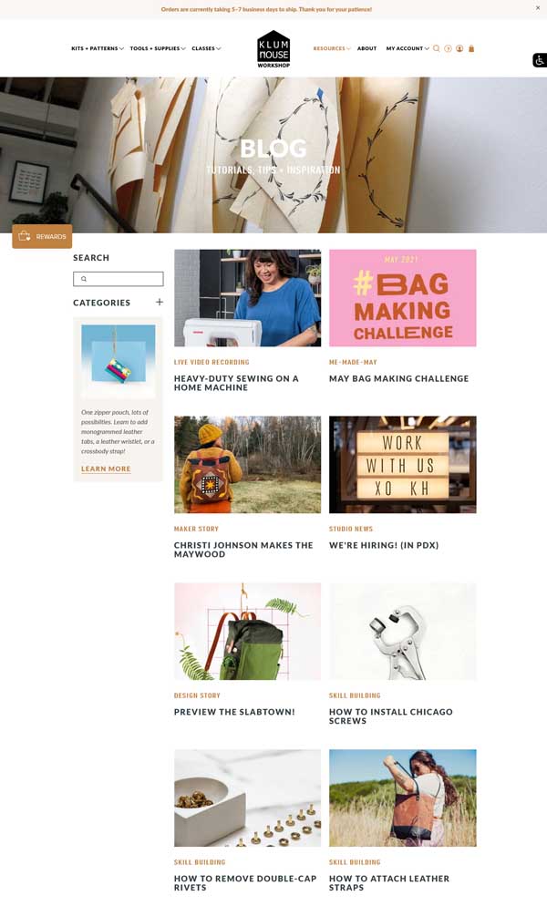 How to make a blog page.