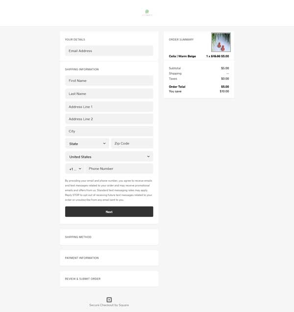 How to make a checkout page.