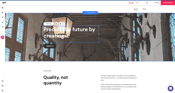 How to make a Zyro website.