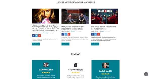 Examples of websites built by Simvoly.