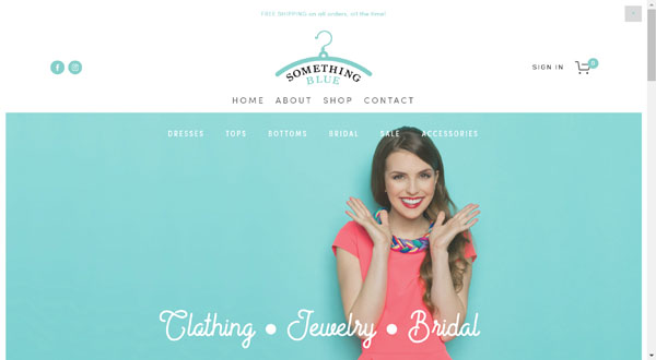 Squarespace website example.