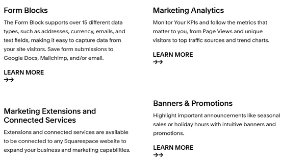Squarespace pricing and plans.