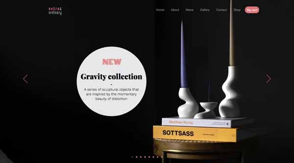 Examples of websites built using Wix.