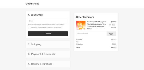 How to make a checkout page.