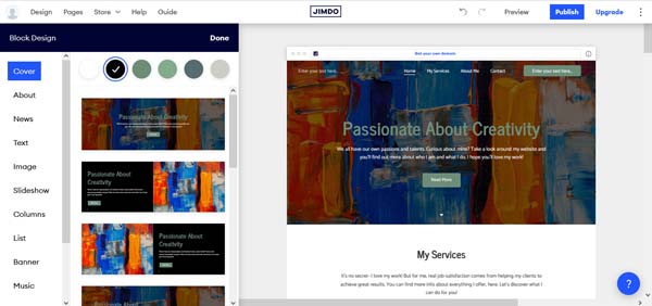 How to make a Jimdo website.