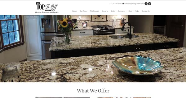 Example of a website built with Web.com.