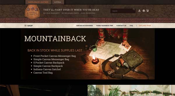 BigCommerce website examples.