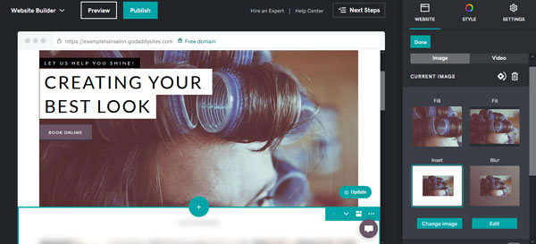 Example of a website for a local service business