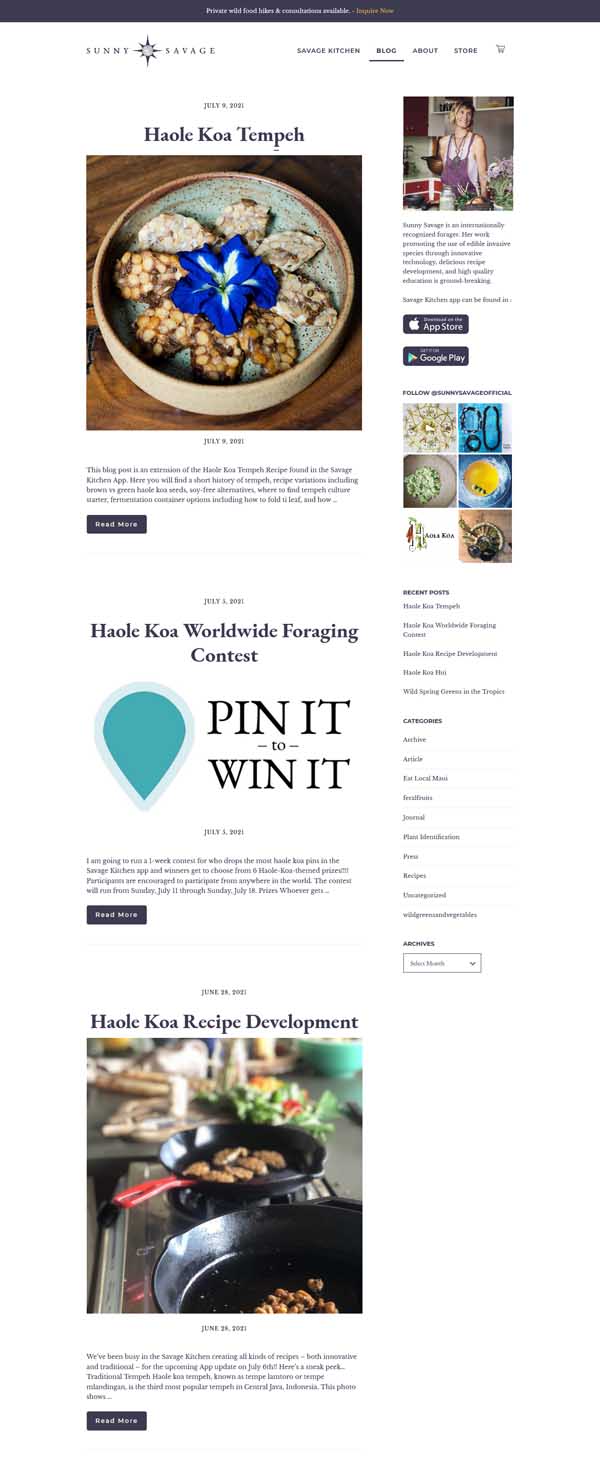 How to make a blog page.