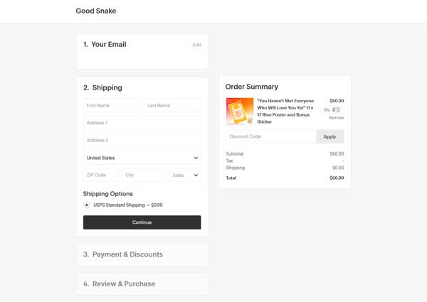 How to make a checkout page.