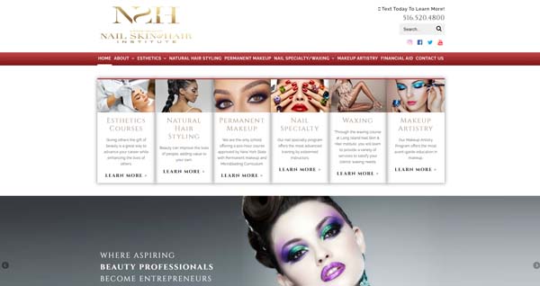 Example of a website built with Web.com.