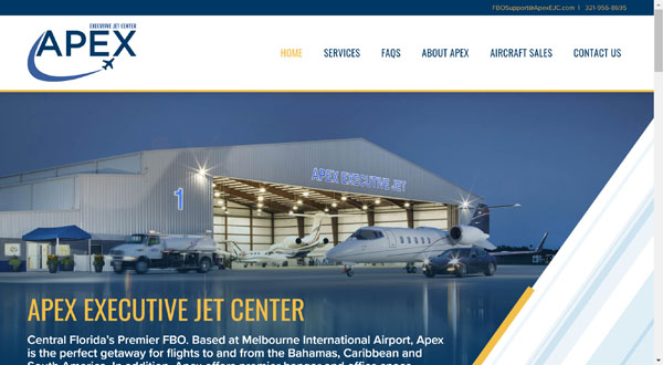 Squarespace website example.