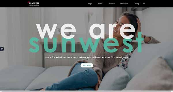 Example of a website built with Webflow.