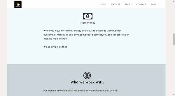 Examples of websites built by Weebly.