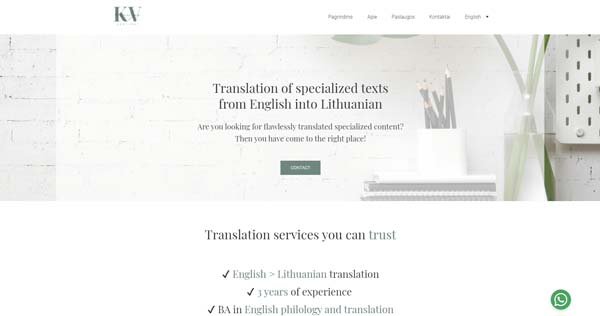 Example of a website built with Zyro.
