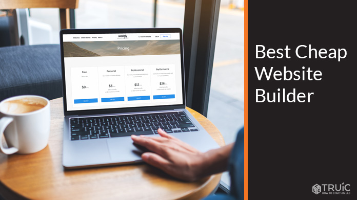 Weebly pricing page example on laptop.