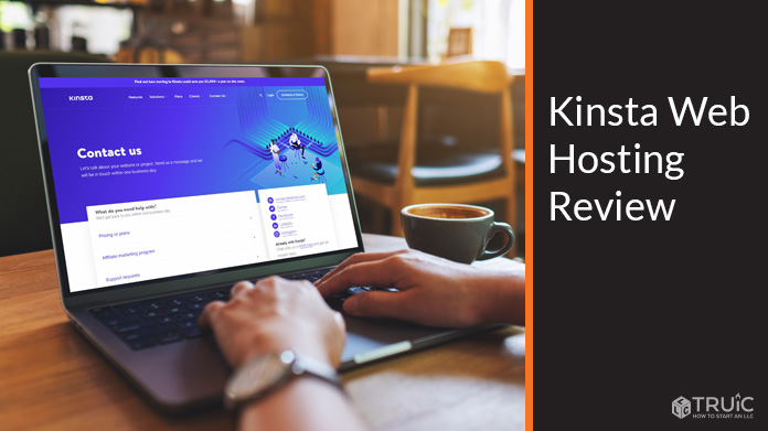 Kinsta contact page on laptop.