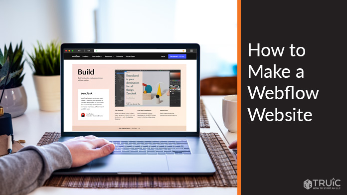 Webflow website build section.