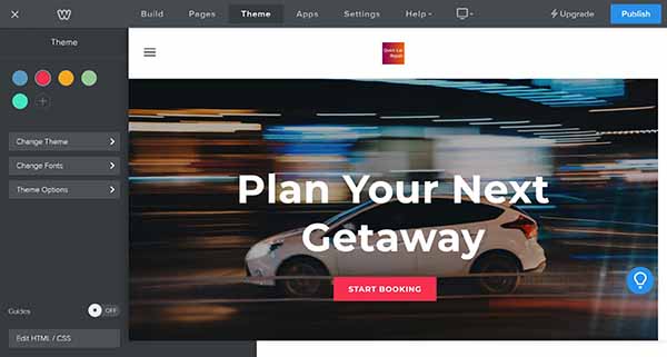 Weebly website builder header image editing example
