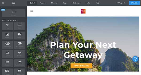Weebly website builder logo placement options
