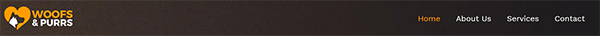 WordPress template navigation bar example.