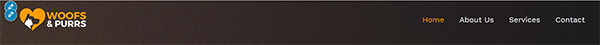 WordPress navigation bar settings.