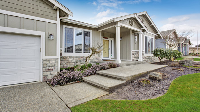 The front of a house