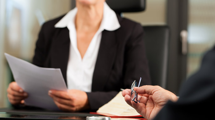 A person receiving legal consult