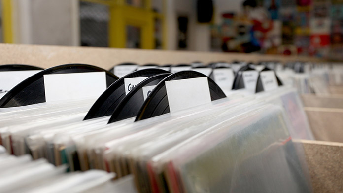 records organized in a record store