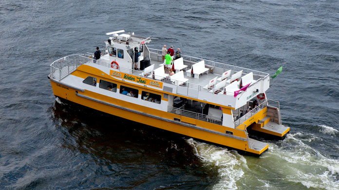 A water taxi on the water