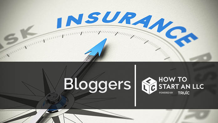 Compass needle pointing towards blue insurance logo
