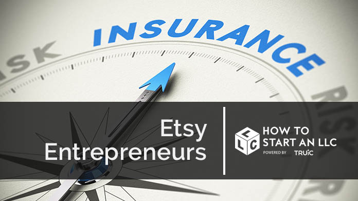 Compass needle pointing towards blue insurance logo