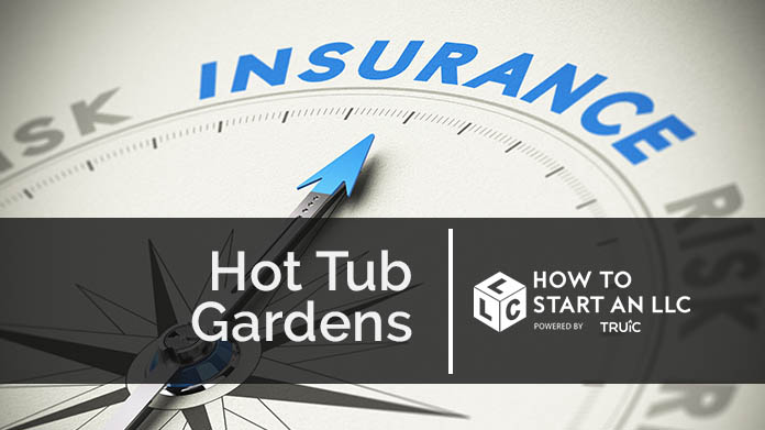 Compass needle pointing towards blue insurance logo