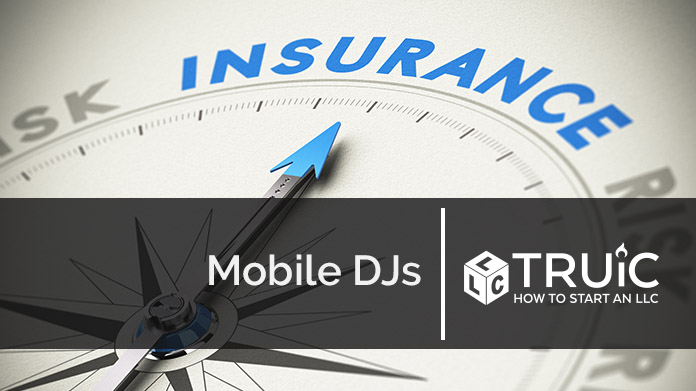 Compass needle pointing towards blue insurance logo