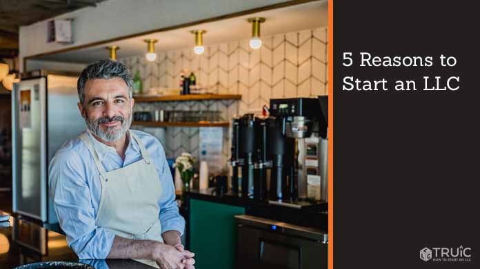 Business owner behind counter.