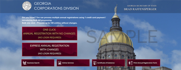 Georgia change registered agent form
