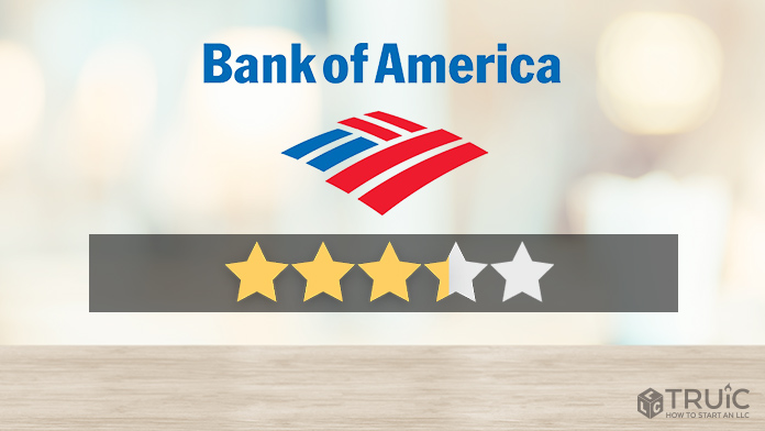 Bank of America review image with 3.3 stars.